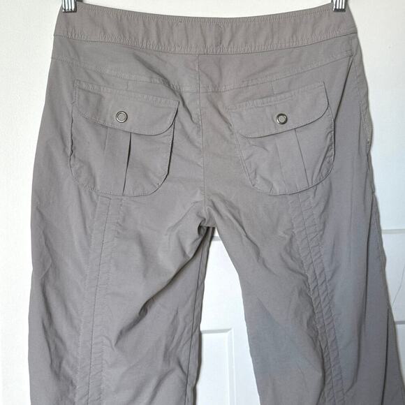Title Nine Womens 4 Gray Outdoor Nylon Pants Hiking Camping Cropped Ties - Picture 4 of 7